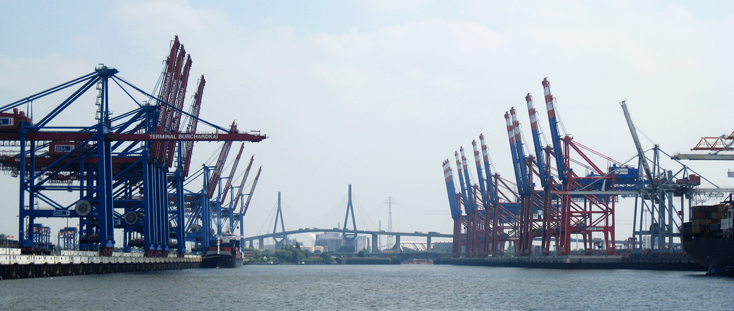 Container Terminal Burchardkai of Hamburg, Germany