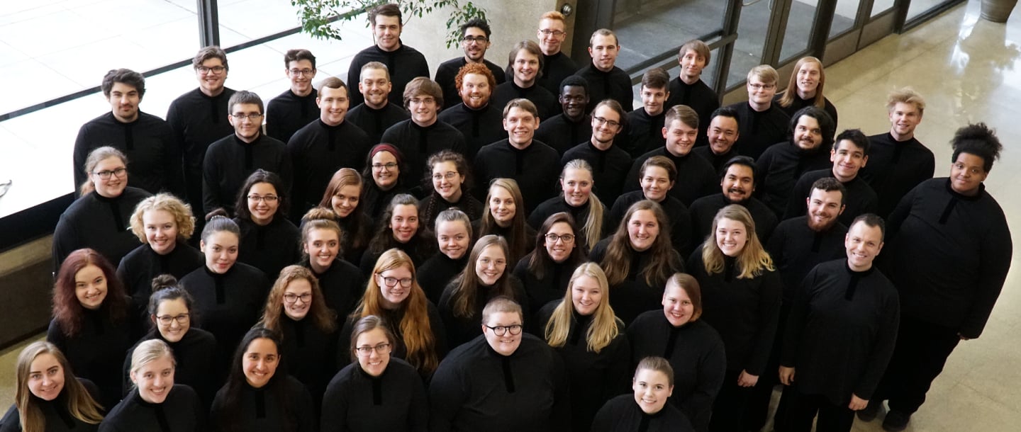 Group of students in choir uniform