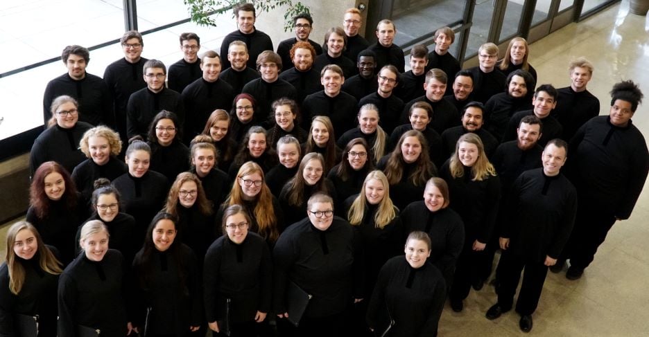 Group photo of the students in the Choral Ensembles