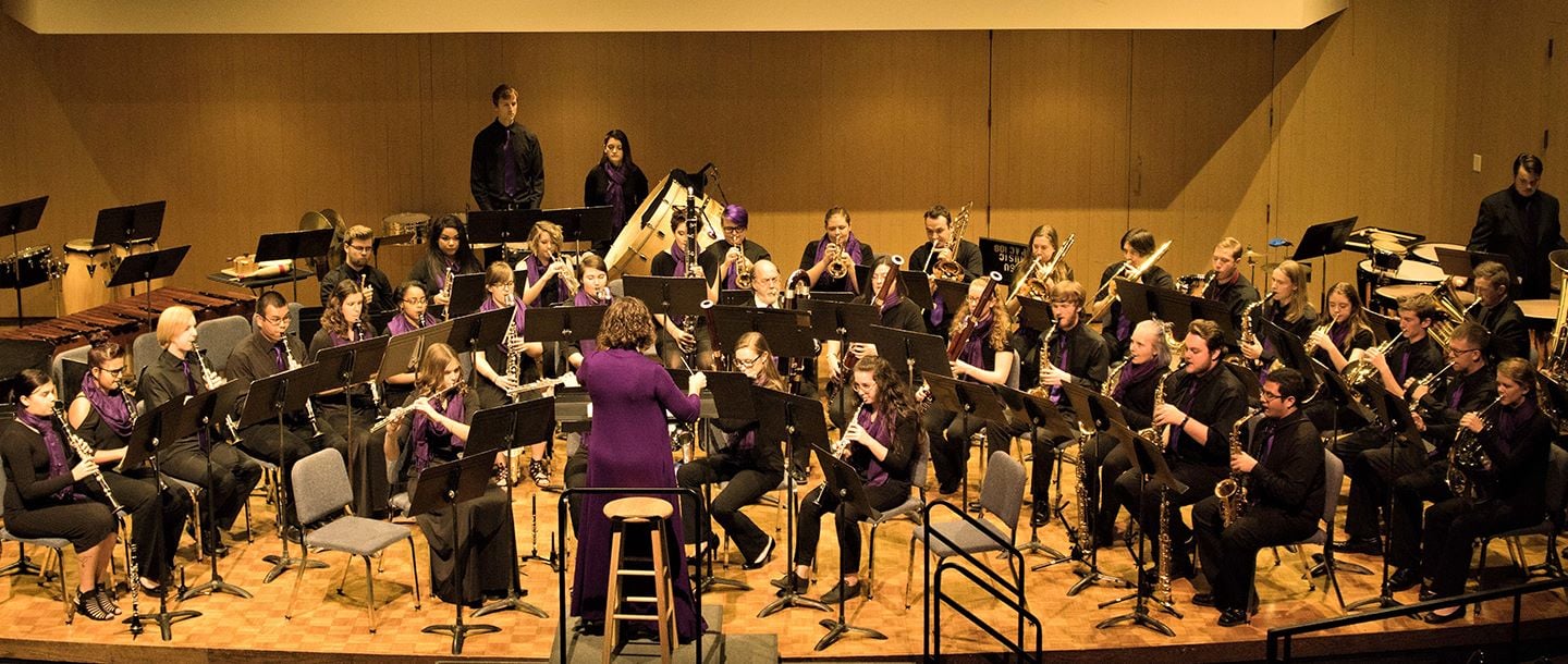 Minnesota State University Concert Wind Ensemble practice session