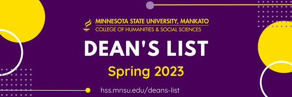 The College of Humanities and Social Sciences 2023 Spring Dean's List banner
