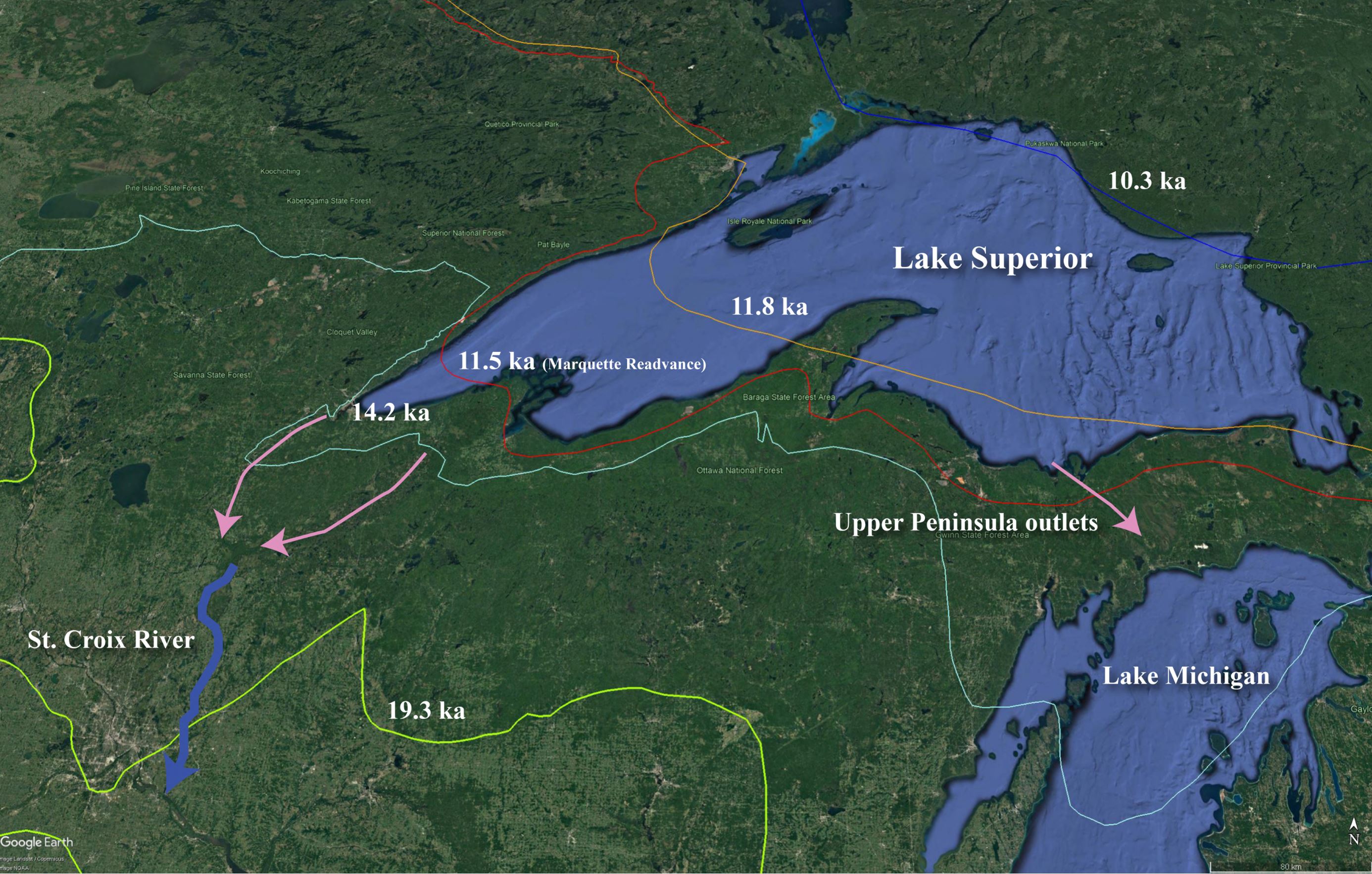 a map of the upper peninsula