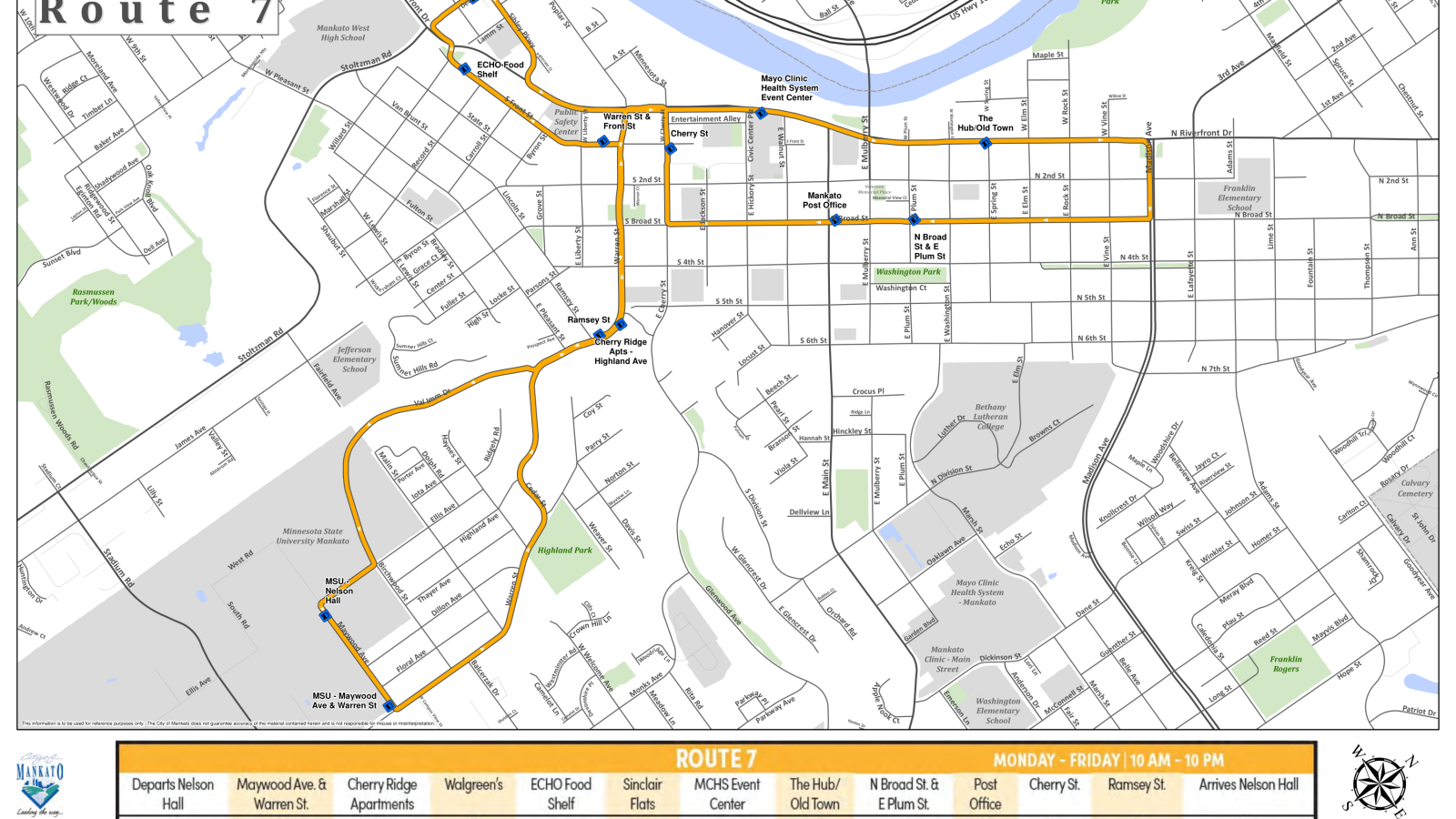 Updated Mankato Bus Route 7 