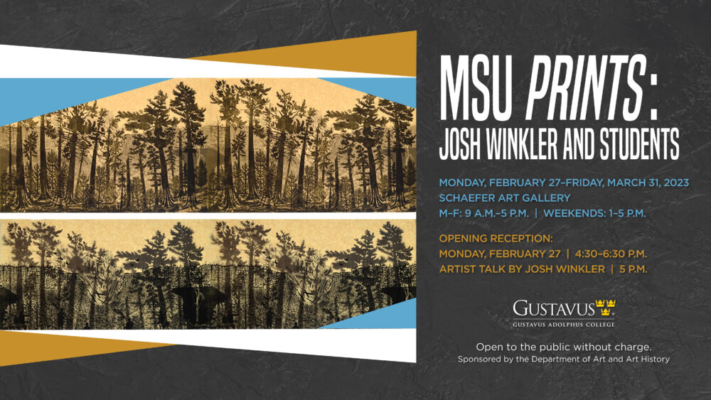 MSU Prints: Josh Winkler and Students Showcasing in the Schaefer Art Gallery