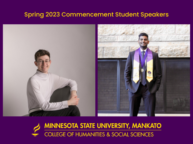 Jonathan and Namidu announced as Spring 2023 Commencement Student Speakers.