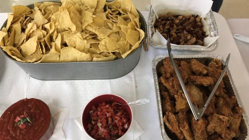 food items on a table at an ESSA picnic event