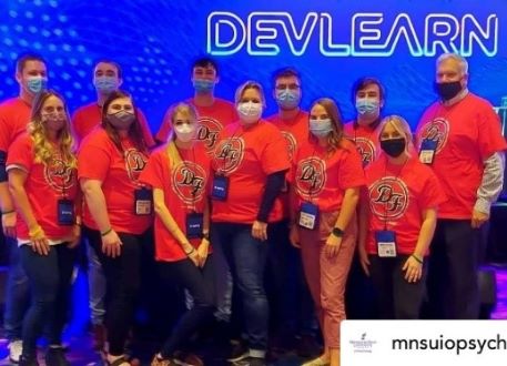 Psychology students posing at DevLearn
