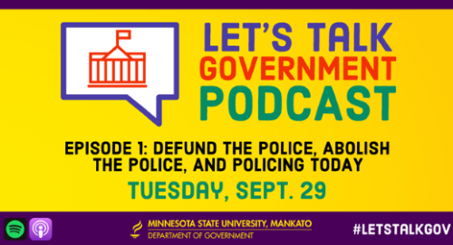 Let's talk government podcast poster